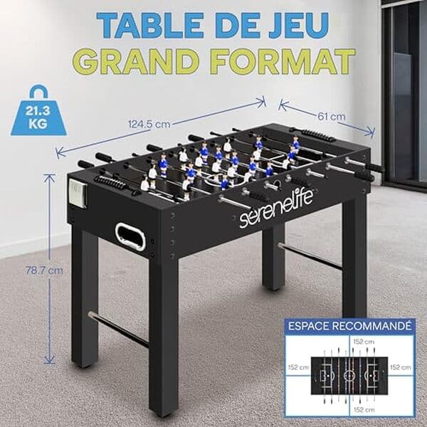 Découvrez pourquoi le baby foot SereneLife est l'atout idéal pour des moments de plaisir en famille. Analyse des caractéristiques, avantages et avis des utilisateurs.