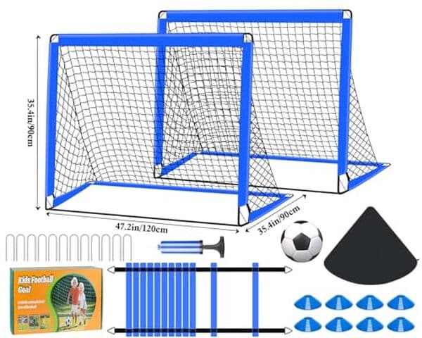 Découvrez notre test détaillé du kit d'entraînement de football pour enfants : buts pop-up, accessoires complets et qualité au rendez-vous  !