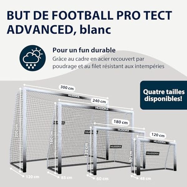 Explorez les caractéristiques de la cage de foot Hudora Pro Tect 180 Advanced, idéale pour le jardin. Découvrez notre analyse complète : robustesse, montage et performance de ce but pour amateurs de foot.