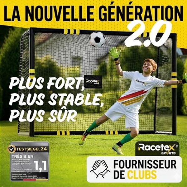 Découvrez le test complet de la cage de foot Racetex pour enfants 180x120 cm. Idéale pour jouer en extérieur, elle allie robustesse et praticité. Faites le bon choix pour vos petits sportifs  !