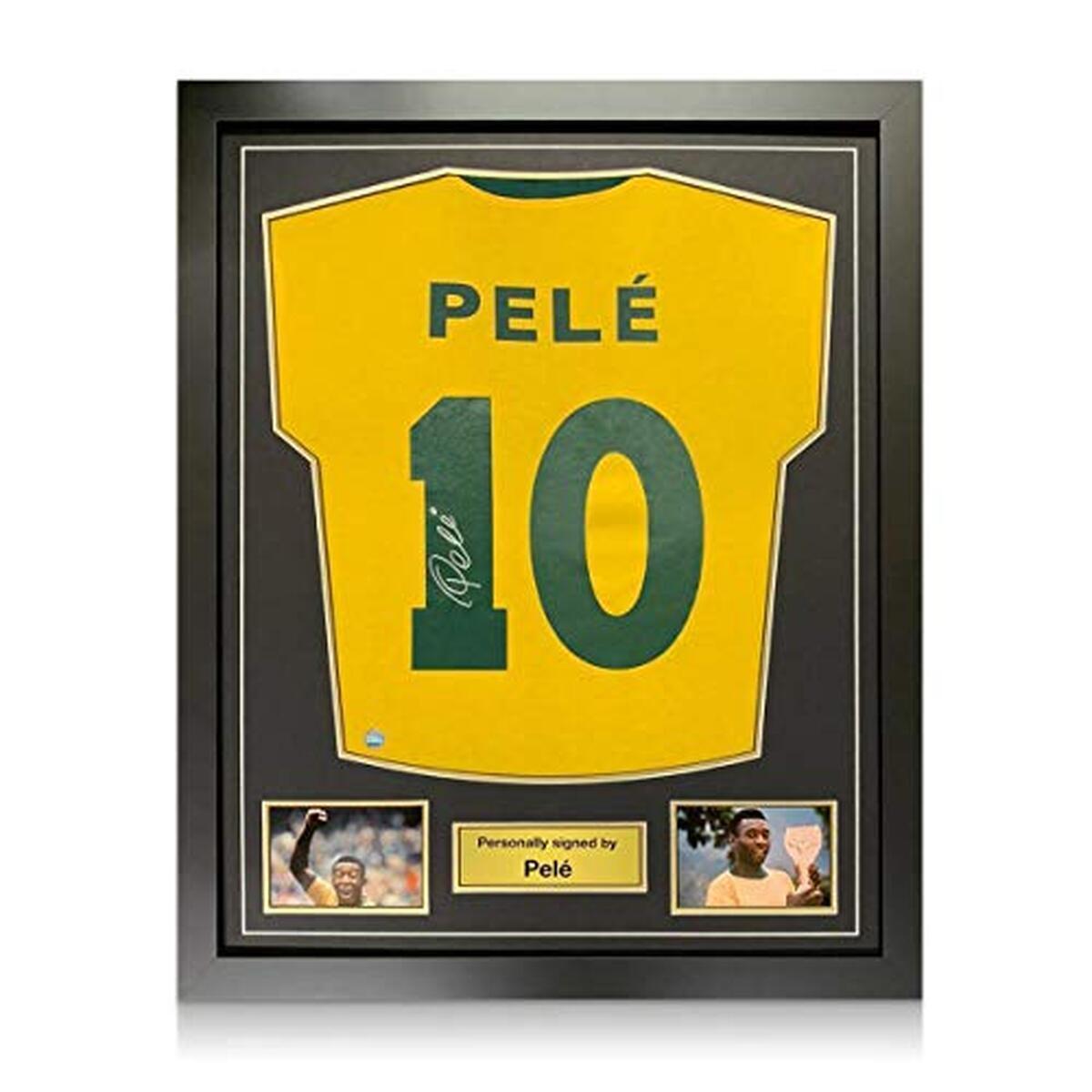 Avis : maillot de foot Brésil signé Pelé encadré