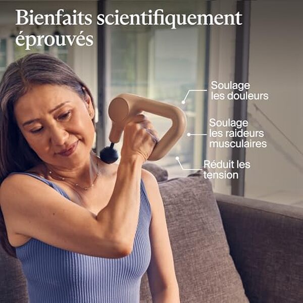Découvrez notre test complet du Theragun Relief : un pistolet de massage portable haute performance pour soulager vos douleurs musculaires au quotidien.