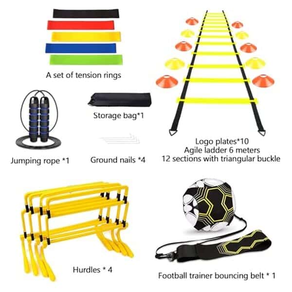 Découvrez notre test complet des meilleurs accessoires d'entraînement football : échelle, cônes et haies pour progresser rapidement en agilité et vitesse. 