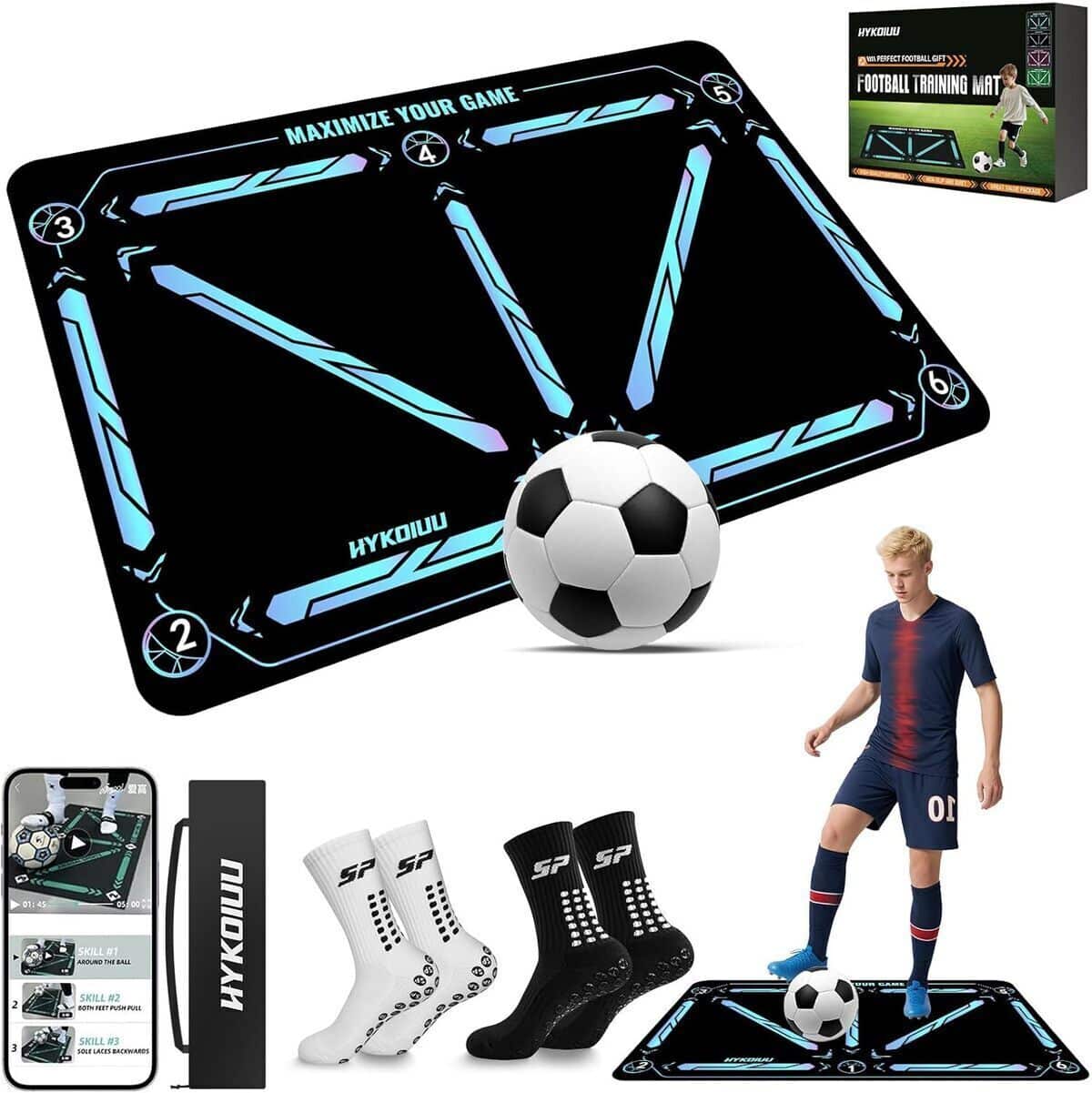 Test du tapis d'entraînement foot pour enfant 120x80 cm