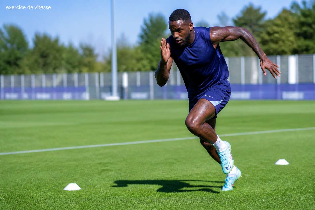 Exercice de vitesse pour le football professionnel