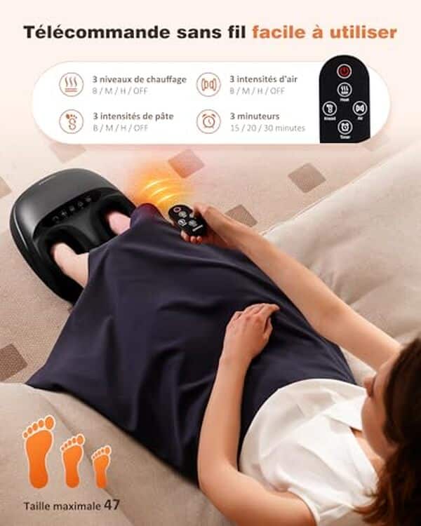 Découvrez notre test complet du shiatsu masseur de pieds 2026 avec chaleur, pétrissage et compression d'air. Avis détaillé, fonctionnalités et efficacité pour soulager vos pieds.