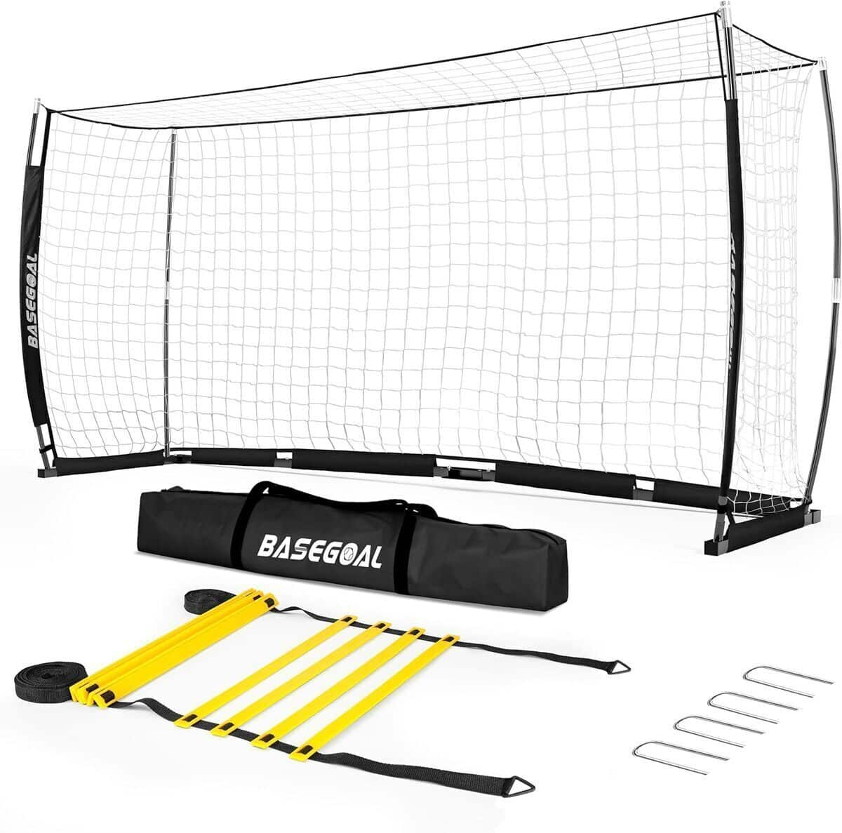 But de football portable et pliable 365 x 182 cm – grand format pour entraînement intensif