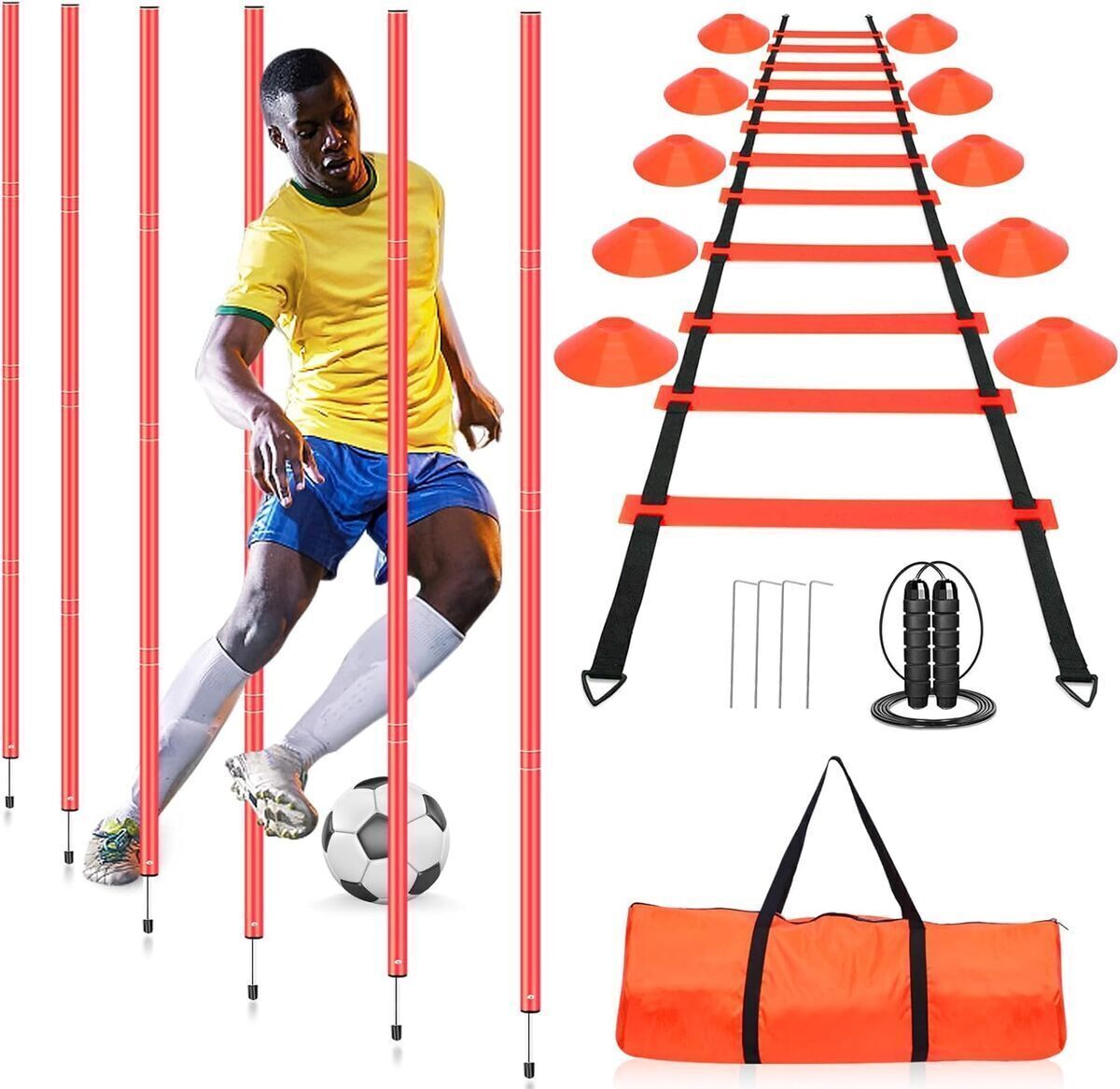Test des échasses d'agilité Ygortech pour football : accessoires complets d'entraînement