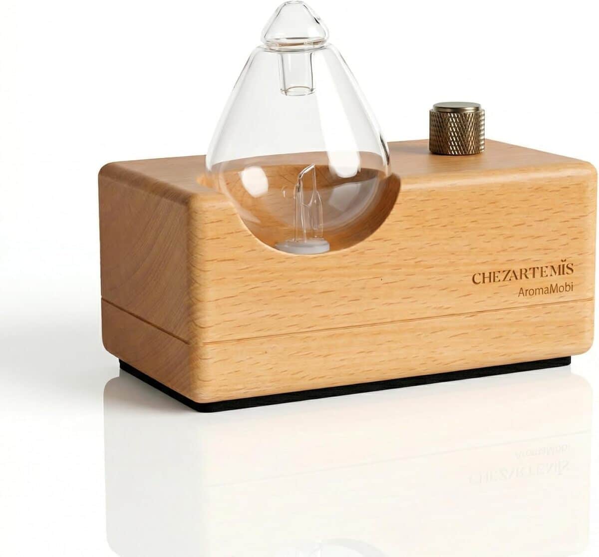 Test : diffuseur Waterdrop sans eau en verre et bois naturel