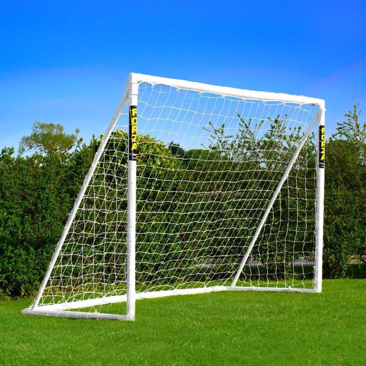 Test du but de football PVC 2, 4x1, 8 m Forza : résistant et pratique