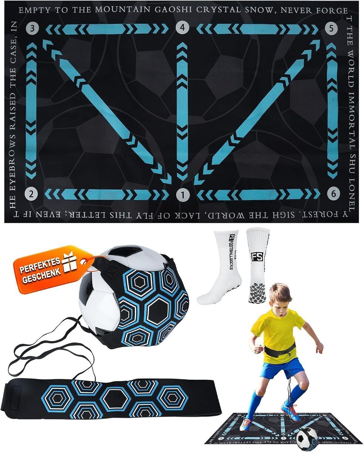 Test du tapis d'entraînement foot pour enfant avec accessoires