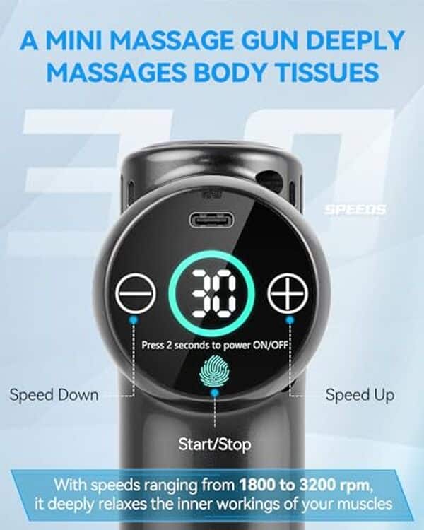 Découvrez notre test complet du pistolet de massage Lefity mini avec écran tactile et 30 vitesses : performance, ergonomie et efficacité pour vos massages.