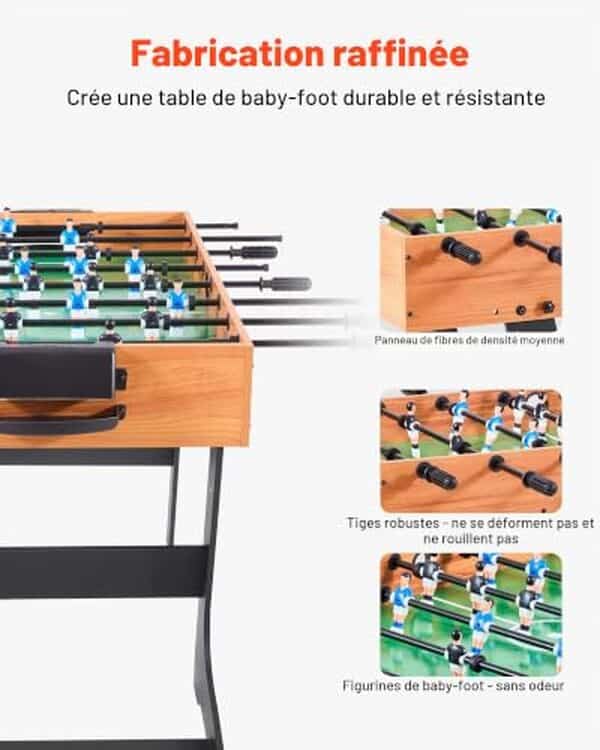 Découvrez notre test complet de la table de baby-foot pliable Vevor 106, 5 cm : performances, avantages et inconvénients pour choisir le meilleur modèle.