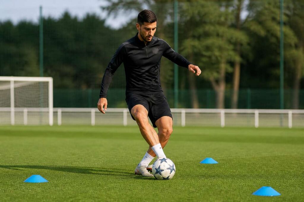 Exercices techniques : maîtriser le jeu court au football