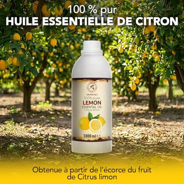 Découvrez notre test détaillé de l'huile essentielle de citron Citrus Limon 1000ml : propriétés, utilisation et efficacité pour votre bien-être.