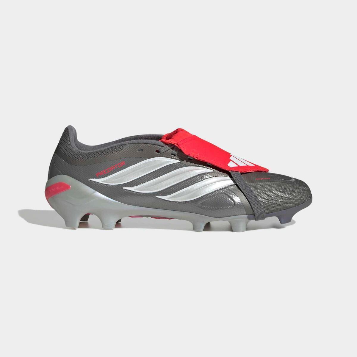 Test : chaussure Predator League FG adulte gris/rouge de Decathlon