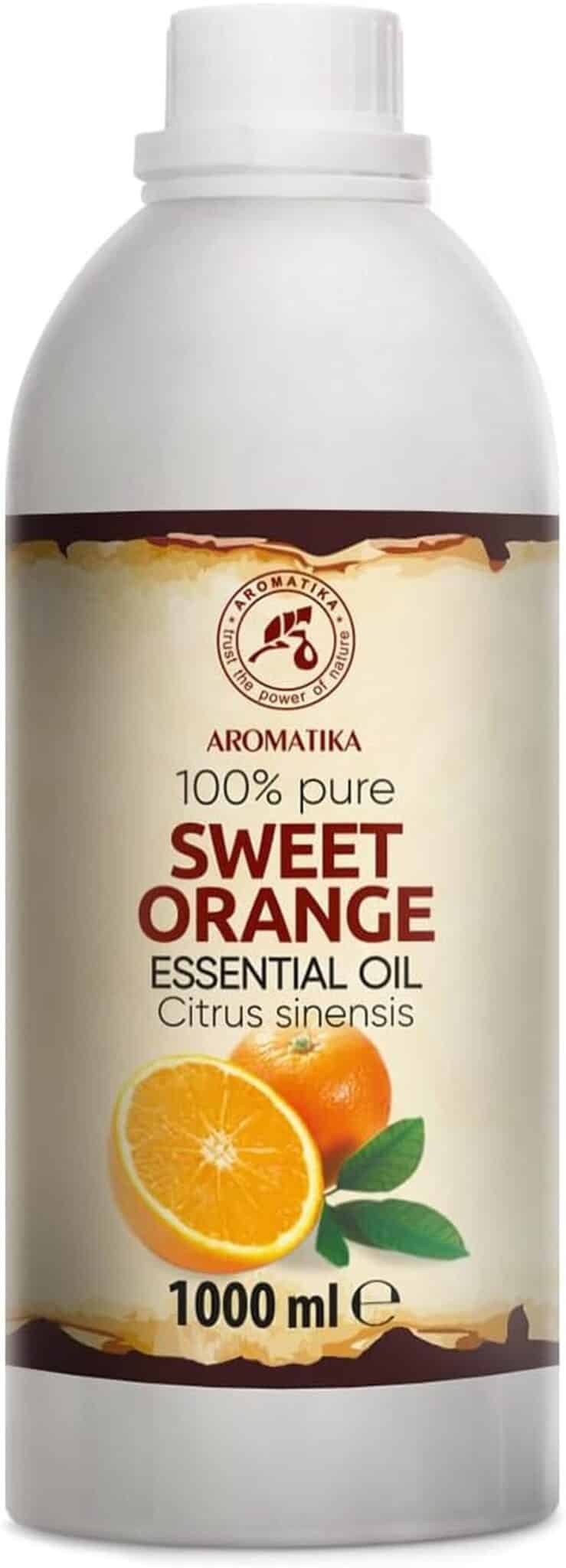 Test : huile essentielle d'orange douce 1000 ml pour aromathérapie