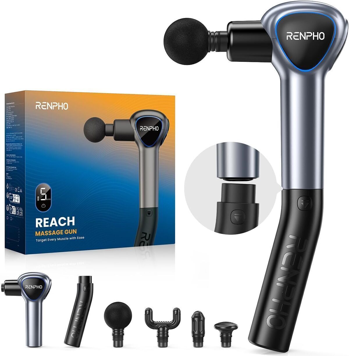 Test : pistolet de massage RENPHO Reach, 5 vitesses