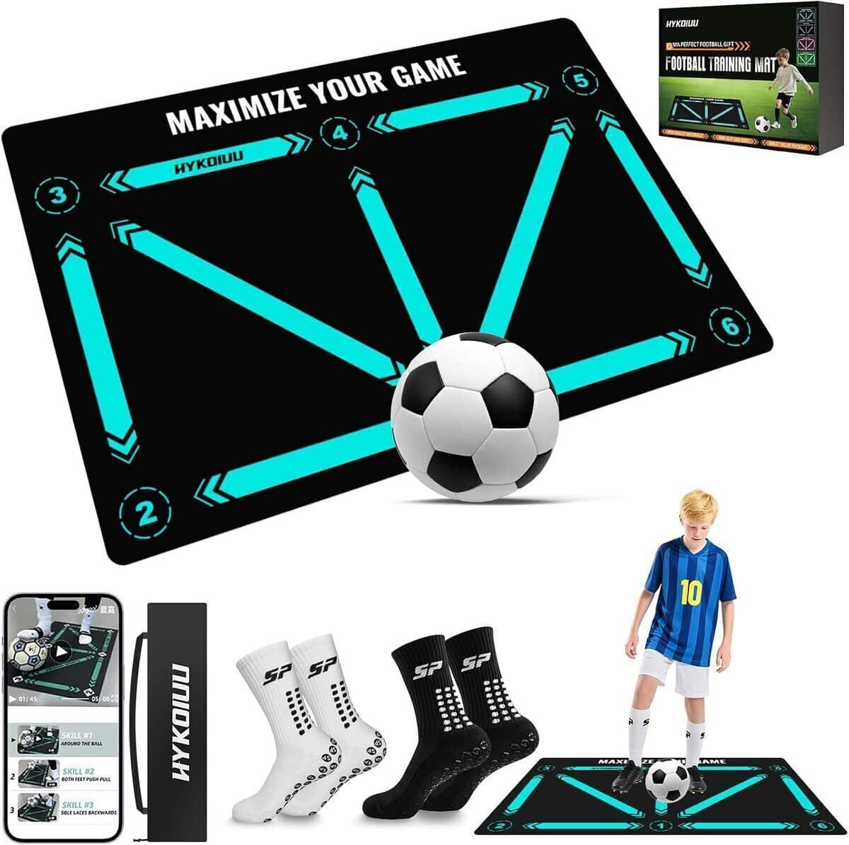 Test : tapis de foot enfant 90x60 cm avec chaussettes antidérapantes