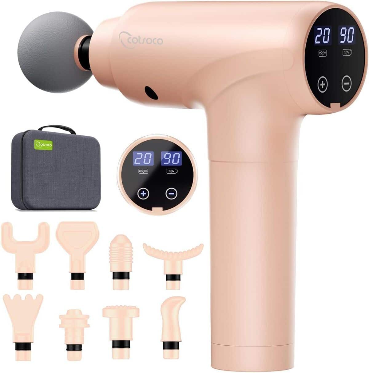 Test : pistolet de massage silencieux rose, relaxation assurée