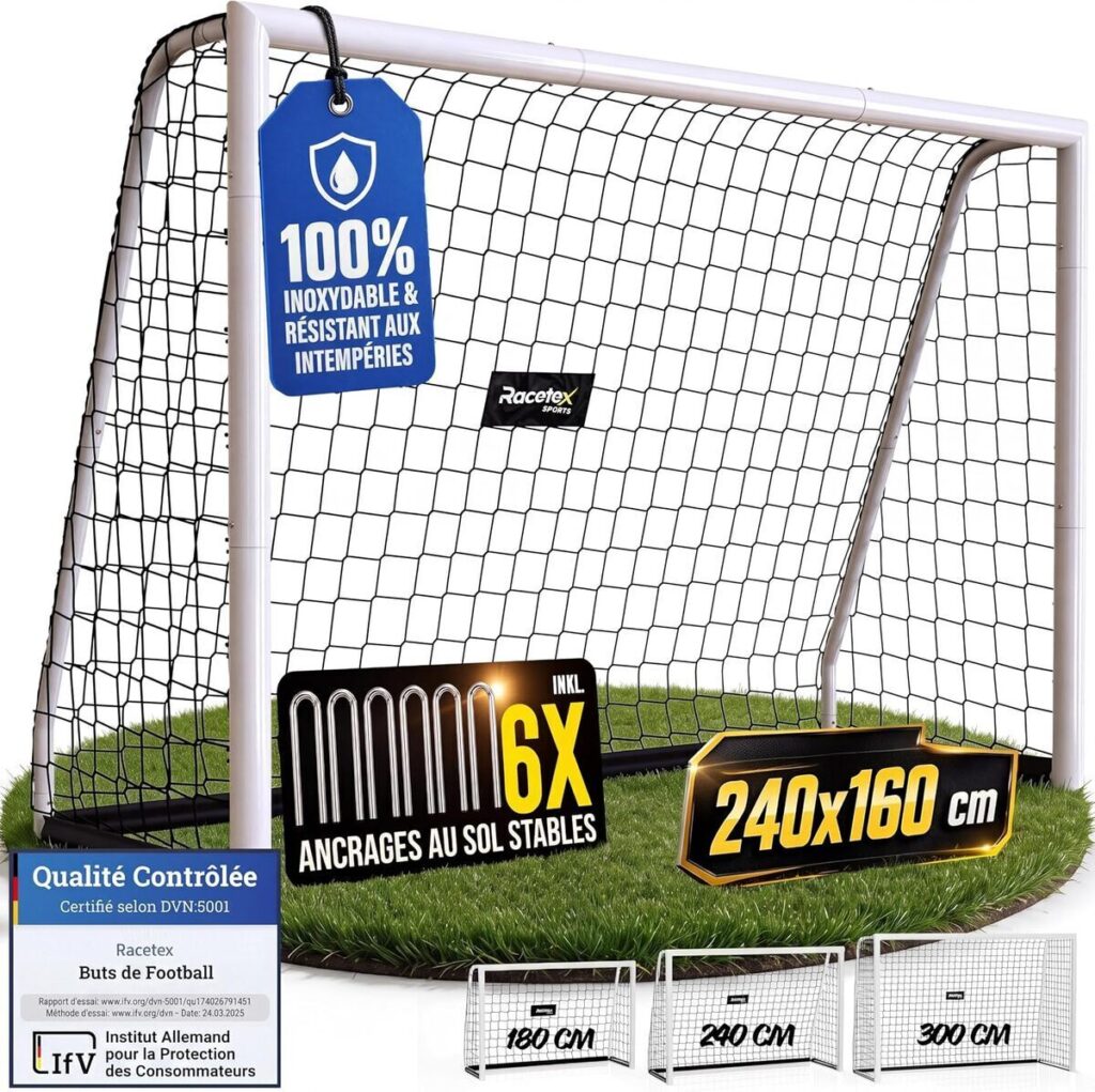 Test Racetex : cages et mini buts 240x160 cm